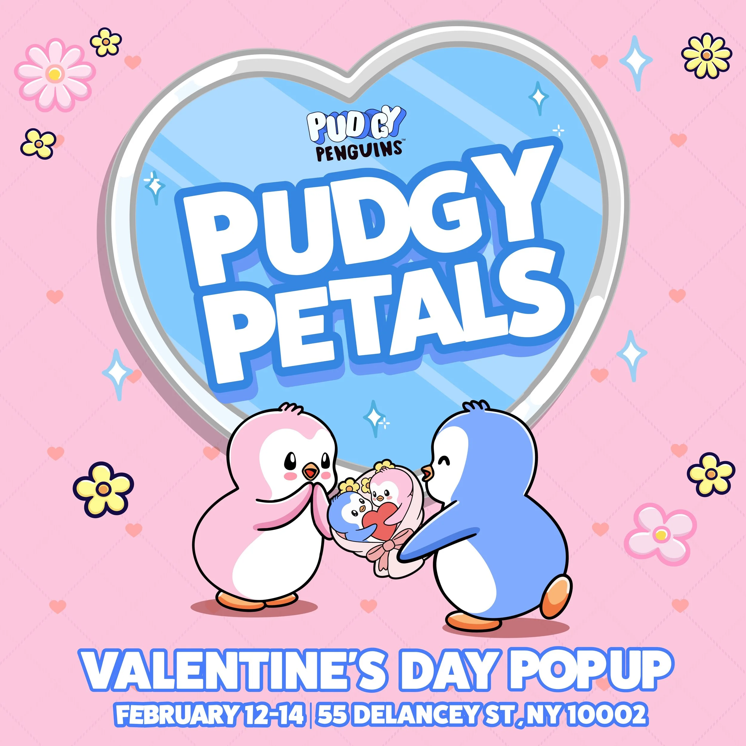 Pudgy Penguins Pudgy Petals Valentine's Day Pop-Up — NYC for FREE